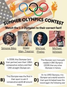 Summer 2021 Olympics Contest